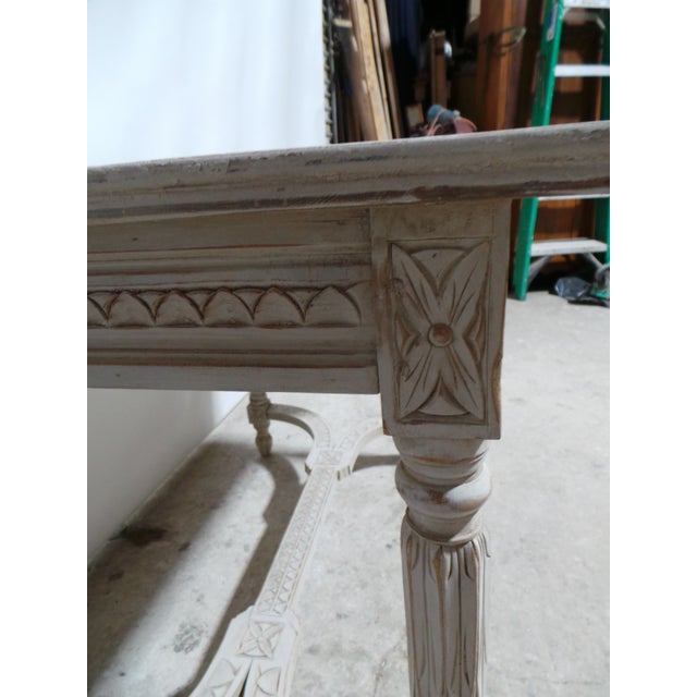 Swedish Gustavian Style Island Table For Sale - Image 9 of 12
