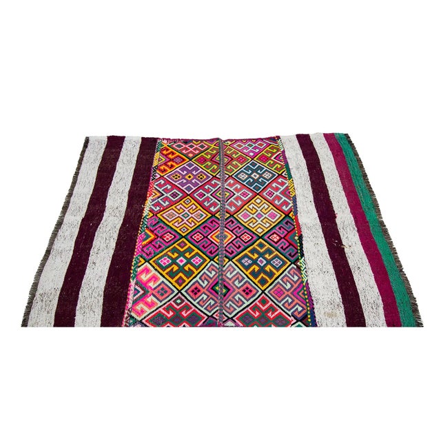 Modern Vintage Kilim Rug For Sale - Image 3 of 7