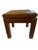 Mid 20th Century Faux Leather Brown Parsons Style Stool This stool is covered in a faux brown leather. There are four...
