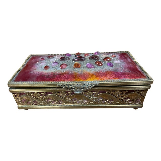 Jewelry Box by Emaux & Laiton, 1950s For Sale