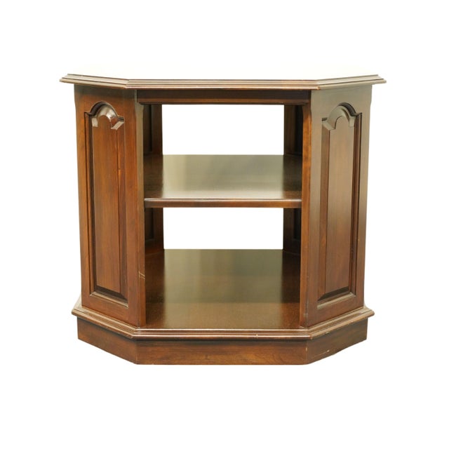 Brown Ethan Allen Georgian Court Traditional Style 26" Tiered Accent End Table 11-8066 - 225 Vintage Finish For Sale - Image 8 of 8