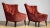 Set of 20th Century Napoleon III Armchairs in Velvet Jacquard Tone-on-Tone Brick For Sale - Image 4 of 12