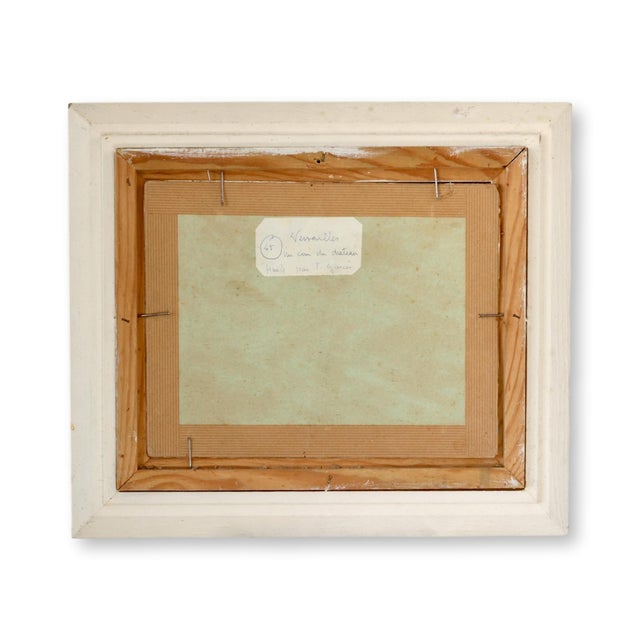 French Painting of the Gardens of Versailles For Sale - Image 4 of 4