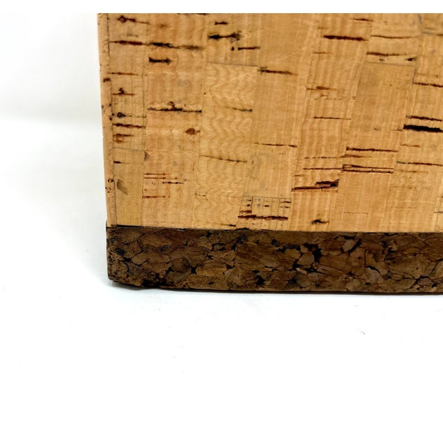 Wood 1970s Mid Century MOdern Two-Tone Cork Ice Bucket For Sale - Image 7 of 12