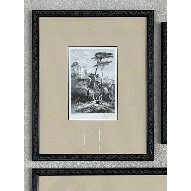French 19th Century French Black & White Steel Engraving Prints After Rouargue Fréres - Collection of Four For Sale - Image 3 of 13