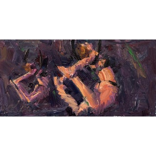 There it Is! by Clyde Steadman | Oil on Board Abstract figure composition in dark tones. For Sale
