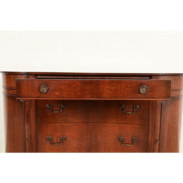 Brown Charak Furniture Georgian Mahogany Sideboard Buffet or Bar Cabinet, 1940s For Sale - Image 8 of 18