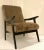 Robert Allen Modern Taupe Velvet Lounge Chair For Sale - Image 9 of 9