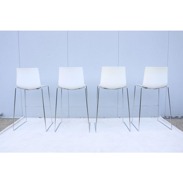 Italian Lievore Altherr Molina for Arper Stackable Catifa Bar Stools, Set of 4 For Sale - Image 12 of 18