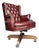 20th Century Button Back Chesterfield Revolving Desk Chair with Polished Burgundy Red Leather Upholstery with Tilt Action, 1970s For Sale