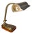 Art Deco Adjustable Notary Desk Lamp in Brass and Varnished Wooden Base, 1920 For Sale