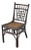 Vintage Chinoiserie Style Bamboo Cane Side Chair For Sale