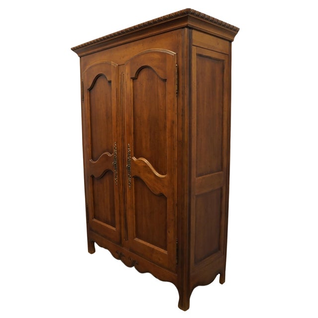 French Country Hickory White Chateau Collection Country French Style 58" Clothing / Media Armoire 64558-64 For Sale - Image 3 of 12