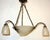 Antique Art Nouveau French Metal and Glass 4-Light Chandelier, 1890s For Sale - Image 10 of 10