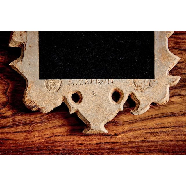 Glass Sculpted Stoneware Mirror attributed to Roger Capron, France, 1960 For Sale - Image 7 of 10