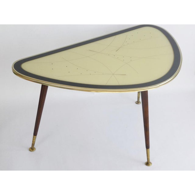 Large Vintage Kidney Shaped Coffee Table, 1960s For Sale - Image 4 of 10