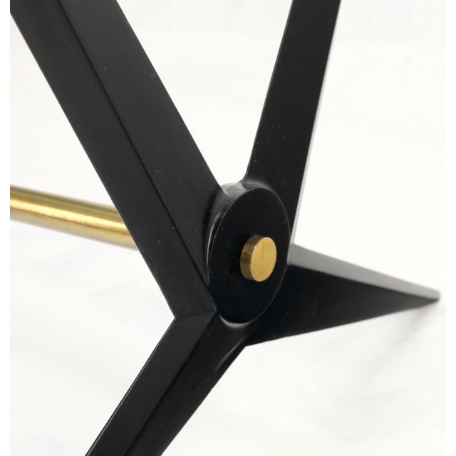 Transparent Italian Mid-Century Modern Cast Metal & Brass Base Glass Rectangle Coffee Table For Sale - Image 8 of 14