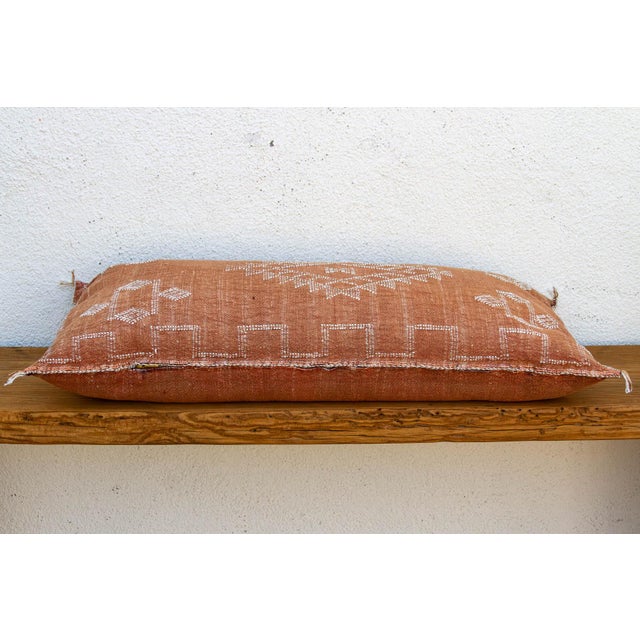 Moroccan Saffron Diamond Oversized Lumbar Moroccan Pillow For Sale - Image 3 of 9