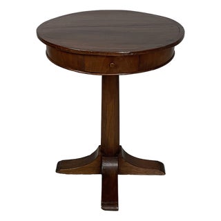 Italian Wooden Round Dining Table, 1930s For Sale