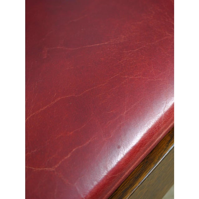 Stickley Mission Oak Leather Office Chair For Sale - Image 9 of 18