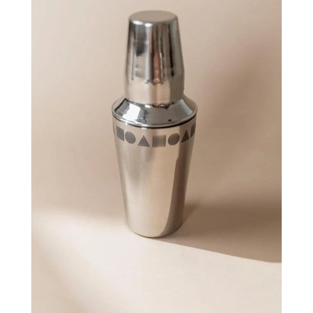 Silver Vintage Geometric Cocktail Mixer in Stainless Steel, Italy, 1980s For Sale - Image 8 of 11