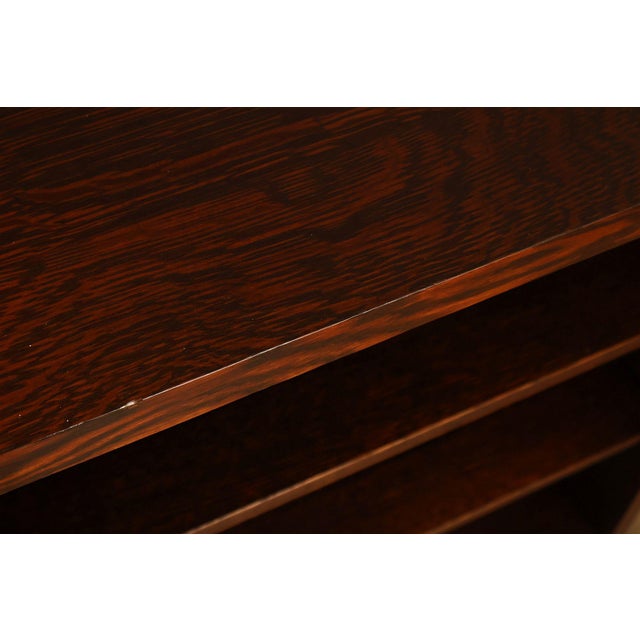 Stickley Mission Collection Oak Open Bookcase Shelf Cabinet For Sale - Image 15 of 18