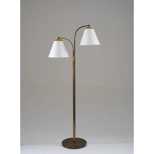 Modern Floor Lamp in Brass, Swedish, 1940s For Sale - Image 3 of 9