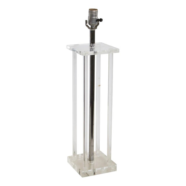 Lucite Rod Table Lamp For Sale