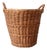 Vintage Wicker Gathering Basket For Sale