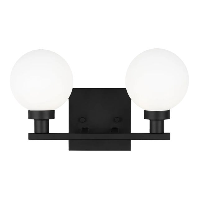 Sean Lavin By Visual Comfort Studio Clybourn 2-Light Bath Vanity Sconce in Midnight Black For Sale