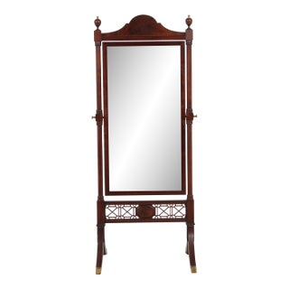 Henkel Harris Mahogany Cheval Dressing Mirror For Sale
