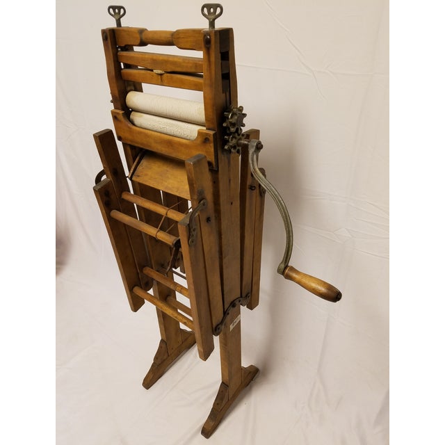 Antique Amish Hand Made Hardwood Clothes Wringer Chairish