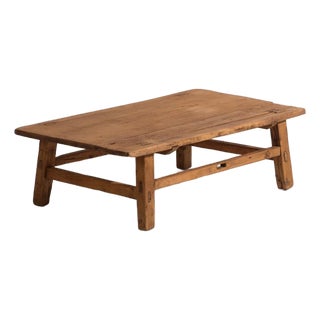 Vintage Pine Low Table, 1930 For Sale