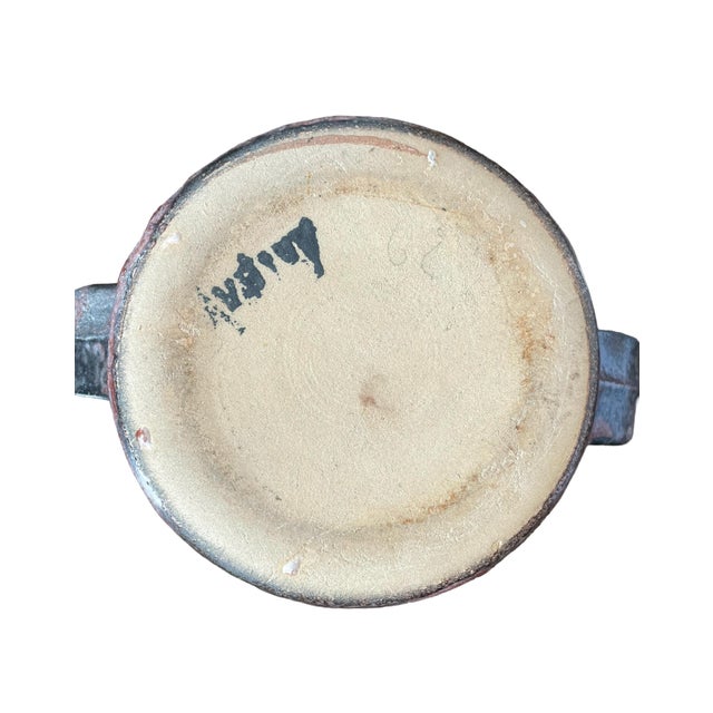 Signed Jean Austruy Brutalist Lava Glaze Covered Jar, Vallauris, C. 1960 For Sale - Image 6 of 7