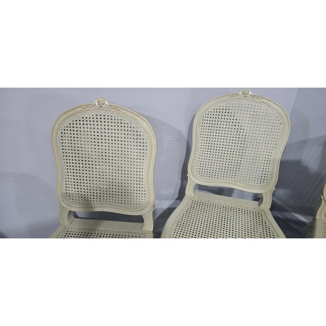 Wood French Bergere Dining Chairs, 1910s, Set of 6 For Sale - Image 7 of 14