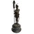 19th Century 19th Century French Antique Spelter Figural Candlesticks – Pair of Renaissance Troubadour Warriors For Sale - Image 5 of 9