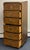 Campaign Vintage Campaign-Style Six-Drawer Lingerie Chest With Brass Accents For Sale - Image 3 of 12
