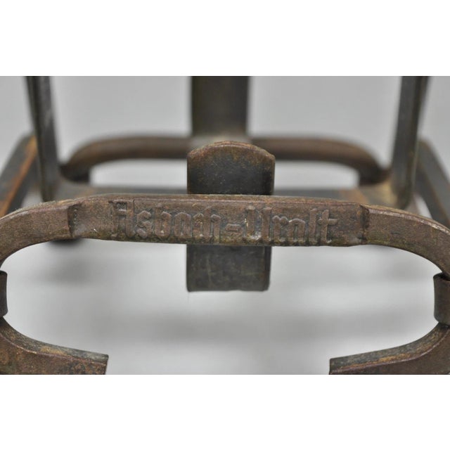 Antique German Arts & Crafts Wrought Iron Asbach Uralt 3 L Brandy Pourer Server For Sale - Image 9 of 17