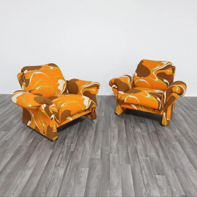 Ionica Lounge Chairs by Guarnacci, Padovano, and Vagnoni for 1P, 1970s, Set of 2 For Sale - Image 3 of 18