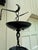 Metal Vintage Five Light Black Floral Fixture For Sale - Image 7 of 8