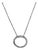 0.45ctw Diamond Eternity Oval Pendant Necklace 14k White Gold 18.75" Box Chain For Sale
