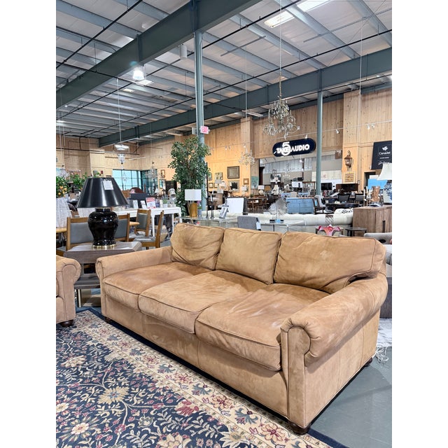 The Restoration Hardware Lancaster Luxe Sofa embodies the comfort and craftsmanship of the brand's celebrated collection....