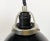 Mid-Century Modern Small Industrial Black Enamel Pendant Lamp, 1950s For Sale - Image 3 of 10