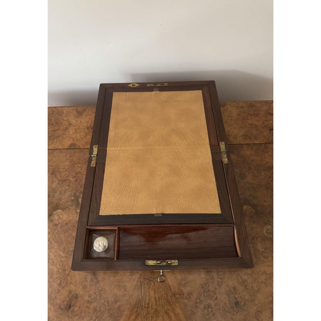 Mid 19th Century Antique Victorian Rosewood Writing Slope, 1860 For Sale - Image 5 of 6