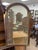 Early 20th Century Antique Secretary Desk, Brass Backed Screen Glass Door, Burl Wood Inlay, Two Shelves For Sale - Image 5 of 12