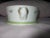 White Antique French Porcelain White & Green With Flowers & Pan Face Handles Bowl For Sale - Image 8 of 13