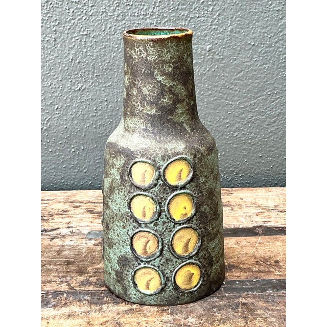 Vintage West German Original Studio Pottery Vase For Sale - Image 11 of 12