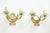 French Gilt-Bronze and Glass Sconces with Central Mirrors, 1940, Set of 2 For Sale - Image 4 of 10