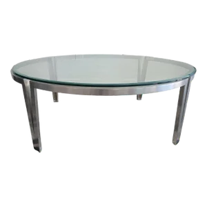 1970s Italian Metal and Glass Coffee Table