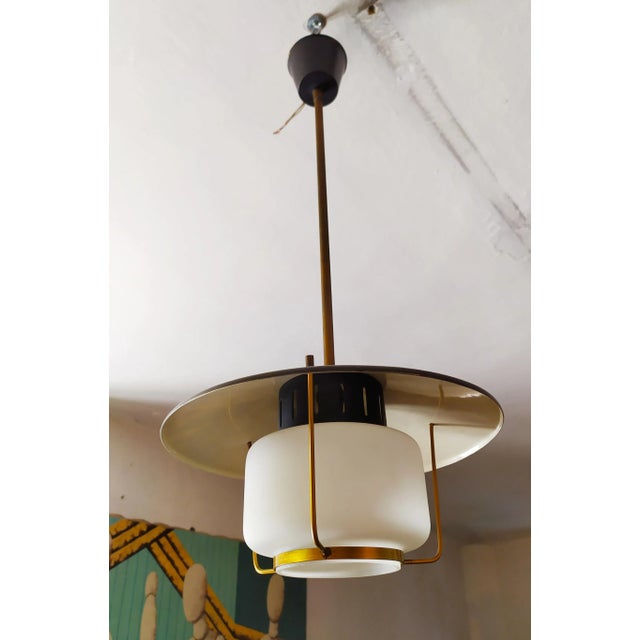 Black Small Pendant Lamp from Stilnovo, 1950s For Sale - Image 8 of 8